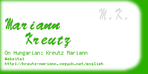 mariann kreutz business card